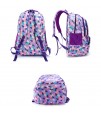 SB Geometrical XXL School Bag - Purple